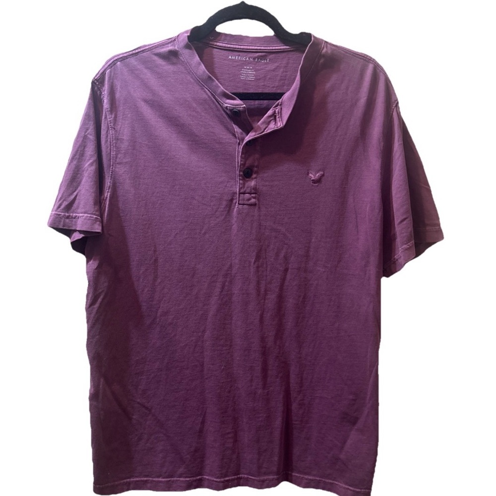 American Eagle Outfitters Men’s Plum Henley Tee